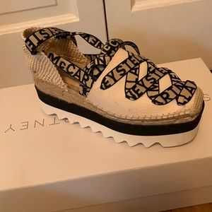 platform espadrille wedges. Size 36